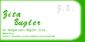 zita bugler business card