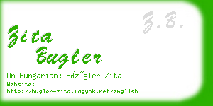 zita bugler business card